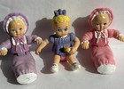 Vintage Playskool Dollhouse Loving Family Lot Of 3 Babies Baby Girls Bloomers