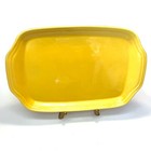 Vintage Bauer Pottery Bright Yellow 17  Oval Platter By Ray Murray