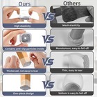 24pcs Chair Leg Floor Protectors Square  Silicone Felt Furniture Leg Pads Caps