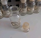 Lot Of 17 Vintage Apothecary Spice Jars Bottles Glass Made In Japan Shakers