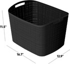 Set Of 2 Xl 30 5l Jute Decorative Plastic Organization And Storage Baskets - Per