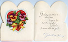 Vintage Valentine Greeting Card For Teacher I m Lucky And Know It Floral C1940s
