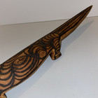 Vintage Australian Aboriginal Goanna Lizard Wood Carving Art Mulga