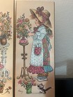 1970s Patchwork Calico Amy Set Of Two Wall Art Wood Plaques Vintage Cottagecore