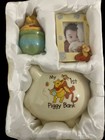 New  Baby My First Keepsake Set Piggy Bank  Frame  Trinket Jug