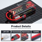 2xzeee 7 4v 2s Lipo Battery 120c 8200mah T Plug For Rc Car Truck Helicopter Boat