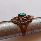 Authentic Roman Empire Bronze Ring With Beautiful Stones Amazing Rare Ancient