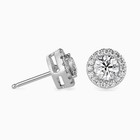 Diamond Stud Earrings 4 32 Ctw Lab Grown Vs1 Ef Igi Round Cert  14k White Gold
