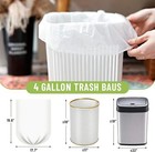 Small Trash Bags 4 Gallon  100 Count Small Garbage Bags Bathroom Trash Bags Whit