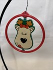 Vintage Plastic Spinning Reindeer Ornament Retro 80   s Rodney Ramona