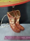 Vintage 50   s Mccoy Western Brown Cowboy Boots Lamp W  Shade Lamp