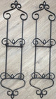 Black Metal Wall Mounted Vertical Decorative Plate Rack  Large 34 5    X 8 5   