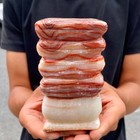 2 4lb  Mini Pork Belly Stone Pendant Natural Meat Shape Crystal Gift Desk Decor