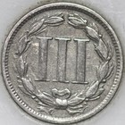 1866-p Three Cent Piece  Copper nickel Over 100 Years Old As Shown  sn03 