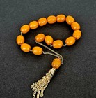 Antique Butterscotch Catalin Bakelite Islamic Prayer Beads Tasbih Ottoman Style