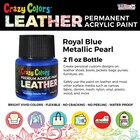 Royal Blue Metallic Pearl Acrylic Leather Shoe Paint  2 Oz - Sneakers  Bags