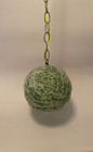 Vintage Mid Century Modern 12  Spaghetti Spun Lucite Hanging Swag Lamp 1960 s