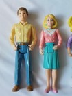 Vtg 1990s Playskool Dollhouse Family Figures-pet Dog-mom Dad Baby Babysitter 