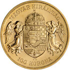 1908 Hungary Gold 100 Korona   9802 Oz  - Au bu - Restrike