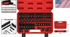 Impact Socket Set 49 Piece Sae Metric Impact Wrench Socket Kit 3 8 Drive