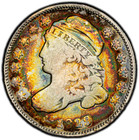 1829 Capped Bust Dime Vg Colorful Rainbow Toning Pcgs Genuine Small 10c