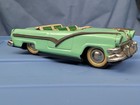 Vintage Haji Japan Tin Litho 1956 Ford Fairlane Sunliner Convertible Toy Car