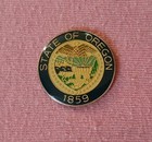 State Of Oregon 1859 State Seal Souvenir Collectible Hat Jacket Lapel Pin
