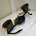 Antique Nautical Anchor   Ship Wheel 2-light Brass Sconce  16  No Globes Or Plug