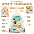 Wooden Baby Walker  Adjustable Speed Push And Pull Learning Activity Walker 