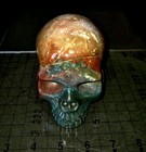 Skullis 4 7  Indian Agate Crystal Skull Hand Carved  Realistic 2 7 Lbs 1209 Gms
