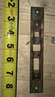 Antique Victorian Eastlake Brass Bronze Mortise Lock Strike Latch Plate
