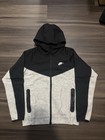 Nike Tech Gray And Black Sportswear Zip-up Hoodie Size Medium