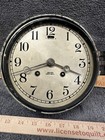 Chelsea Us Navy Wwii Ship s Bell Deck Clock  Black Metal Case   Bezel