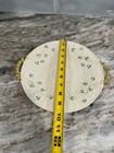 Vintage Belleek Shamrock Basket Weave Handle Cake Plate Ireland