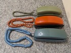 Lot 3 Vintage Trimline Wall Phones Bell Western Electric  avocado Orange Blue 