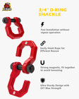 A-boar 3 4  D-ring Shackles  Heavy Duty Forged Steel Shackles With Red   