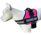 Albcorp Reflective Service Dog Vest Harness Pink     No-pull Harness   Handle - S