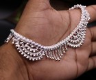 New Stylish Indian Wedding Solid Silver Anklet With Dangling Fabulous Anklets