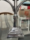 Vtg Judaica Metal Hanukkah Menorah Jewish Judaism Jerusalem Israel Hebrew 12   