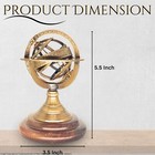 Antique Style Nautical Brass Armillary Sphere World Globe Astrolabe Mounted O   