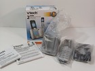 Vtech Connect To Cell Corded cordless Phone Bluetooth 2 Handsets Black silver