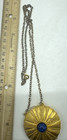 Vintage Estee Lauder Perfume Compact Pendant Empire Necklace 1970   s