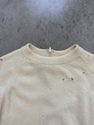 True Vintage Rare 1950s Women   s Distressed Wool And Fur Knit Quarter Back Zip