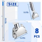 Suclain 8 Pcs Clip On Dust Mop Handle Chuck 51 18 Inch Stainless Steel Flexible