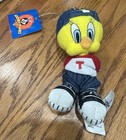 2 Vtg Looney Tunes Tweety Bird Denim Hat Plush Coin Zipper Purse Keychains Read