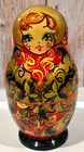 Vintage Signed Hand Painted Russian Matryoshka 7 Piece Set 6 5  Nesting Dolls