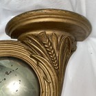 Vintage Golden Gilt Syroco Wood Double Shelf With Convex Mirror