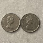 Lot Of 11 Canadian Coins Dates Of 1964 - 1979  25-  10-  And 5-cent Coins 