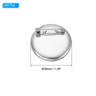 80pcs Badge Pins  35mm Round Safety Pins Bar Name Tag Pin Bulk  White