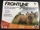 Frontline Plus Flea And Tick Control 3 Doses For 5-22 Lbs Dogs New